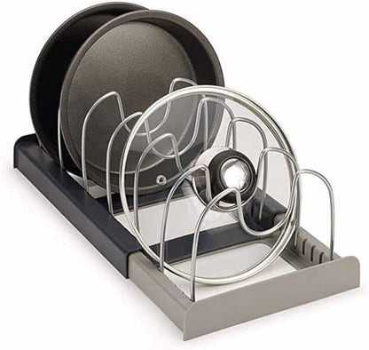 Combo de Ollas en Acero Quirurgico 15 Piezas + Organizador de Cocina Ajustable
