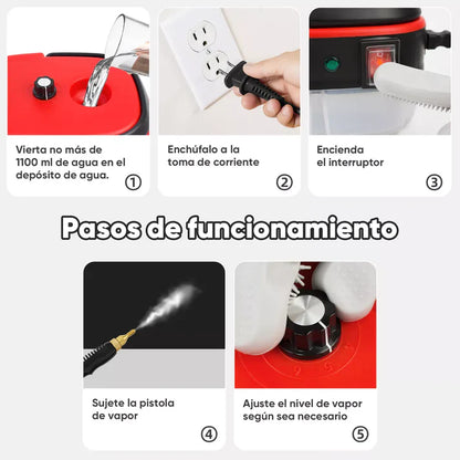 Limpiador de Vapor Portátil + Cera Premium Protectora