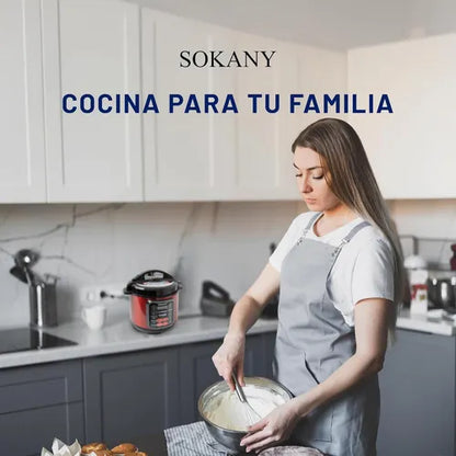 OLLA MULTIFUNCIONAL SOKANY + Set de Utensilios de Silicona Premium