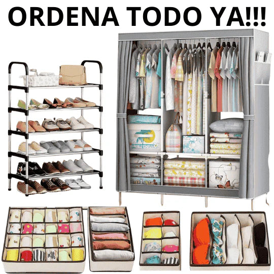 Closed de 3 Puertas + Organizador de Ropa colgante